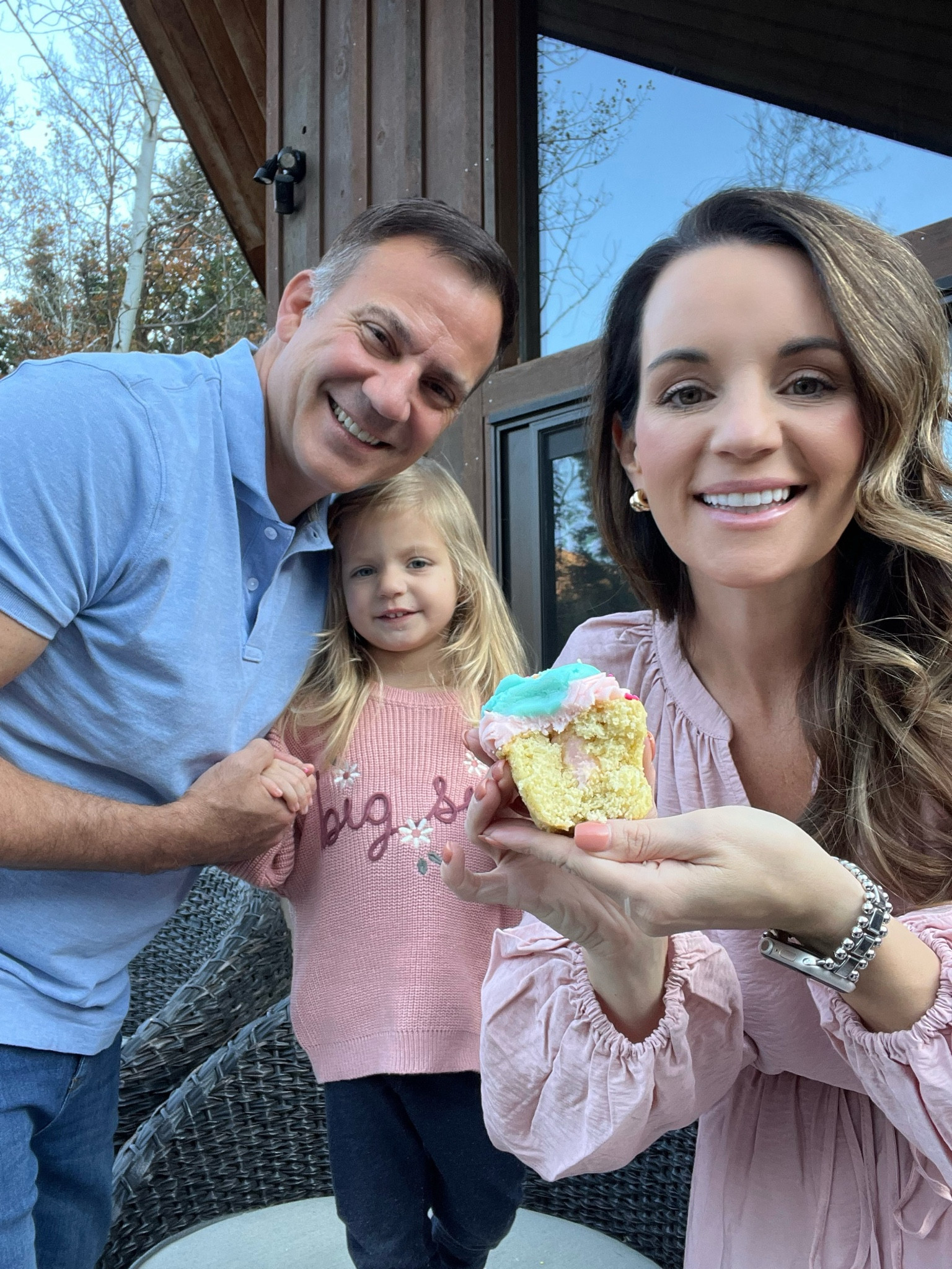 Gender reveal family photo
Big sister / Pink dress / Blue shirt / maternity/ bump friendly / target / Walmart 

#LTKStyleTip #LTKFamily #LTKBump