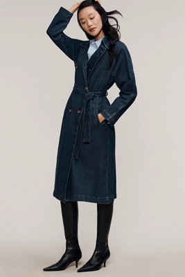 Pilcro Denim Trench Coat | Anthropologie (US)