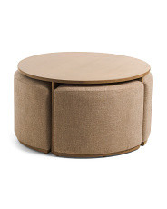 5pc 33x17 Cocktail Table With 4 Ottomans Set | Home | Marshalls | Marshalls