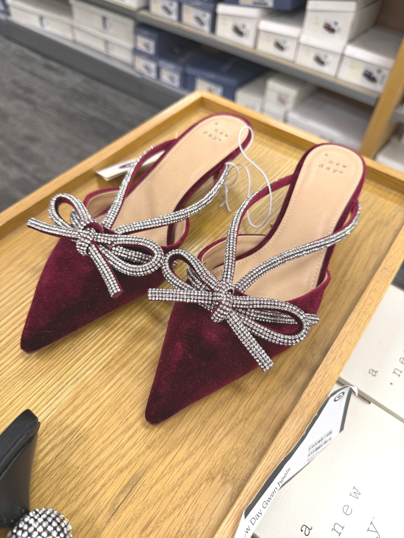 Pretty rhinestone bow kitten heels in a crimson/maroon. 40% off!

#LTKSeasonal #LTKHoliday #LTKSaleAlert