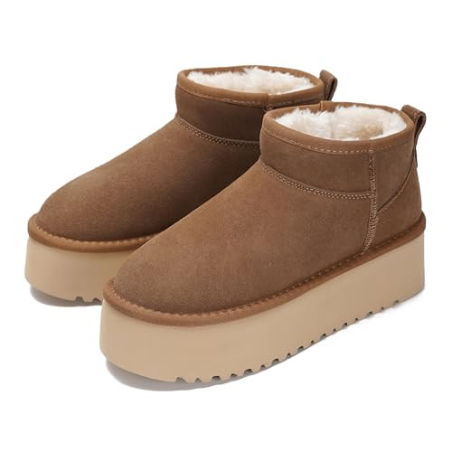 Project Cloud 100% Genuine Leather Ankle Boots for Women - Anti-Slip Memory Foam Insole Womens Boots - Lightweight Winter Womens Shoes, Ankle Booties for Women (Huggy, MOCHSUEDE,11) | Amazon (US)