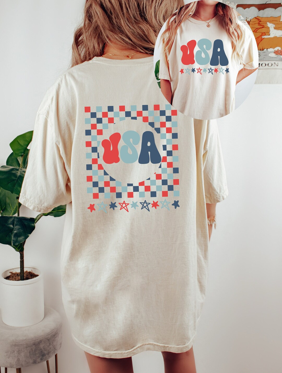 Retro USA Comfort Colors shirt, 4th of July tee, Retro funny fourth shirt, Womens 4th of July shi... | Etsy (US)