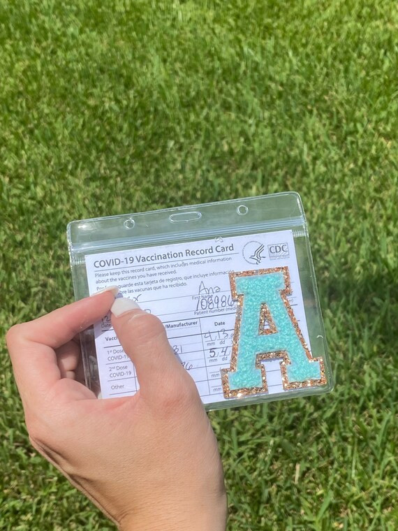 Personalized Covid-19 CDC Waterproof Vaccination Card Vaccine Record Cover 3x4 Plastic Protector ... | Etsy (US)