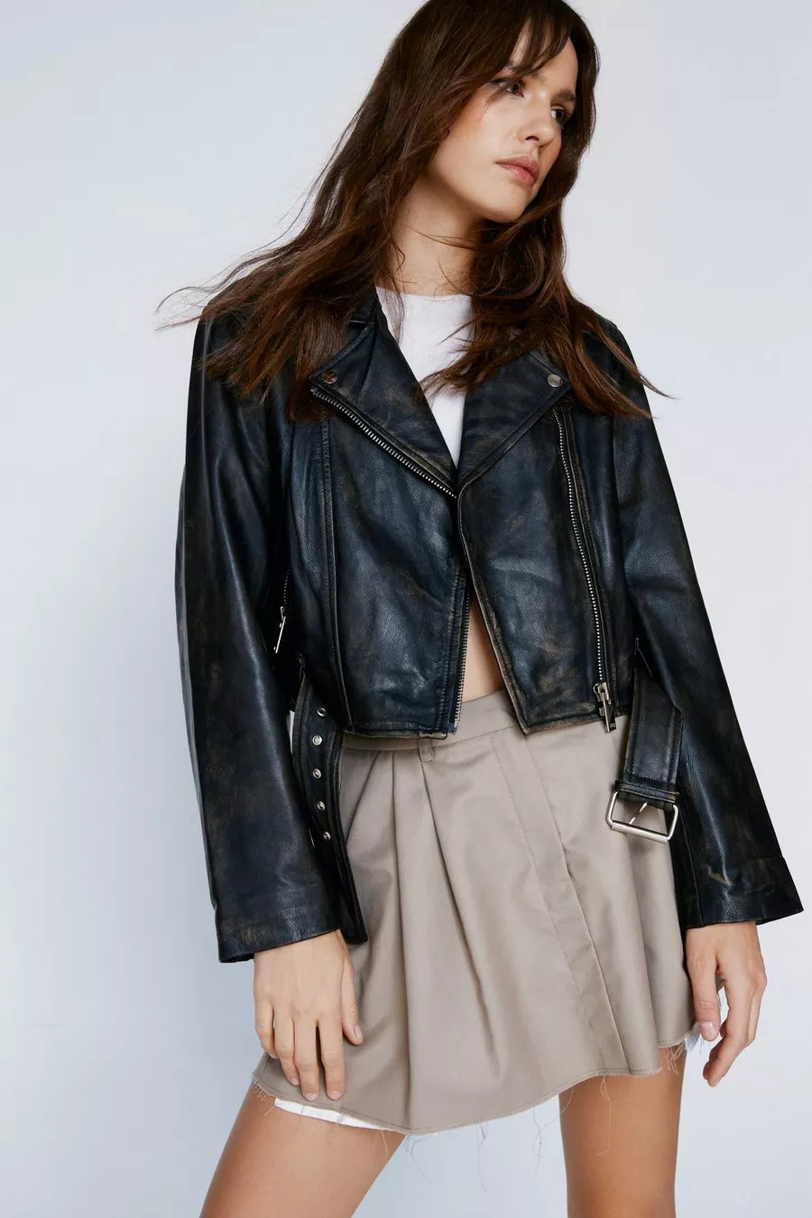 Premium Distressed Ultimate Biker Jacket | Nasty Gal (US)