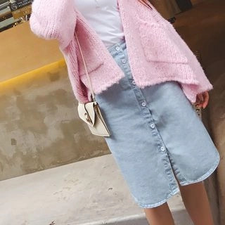 Denim Midi Skirt | YesStyle (US)