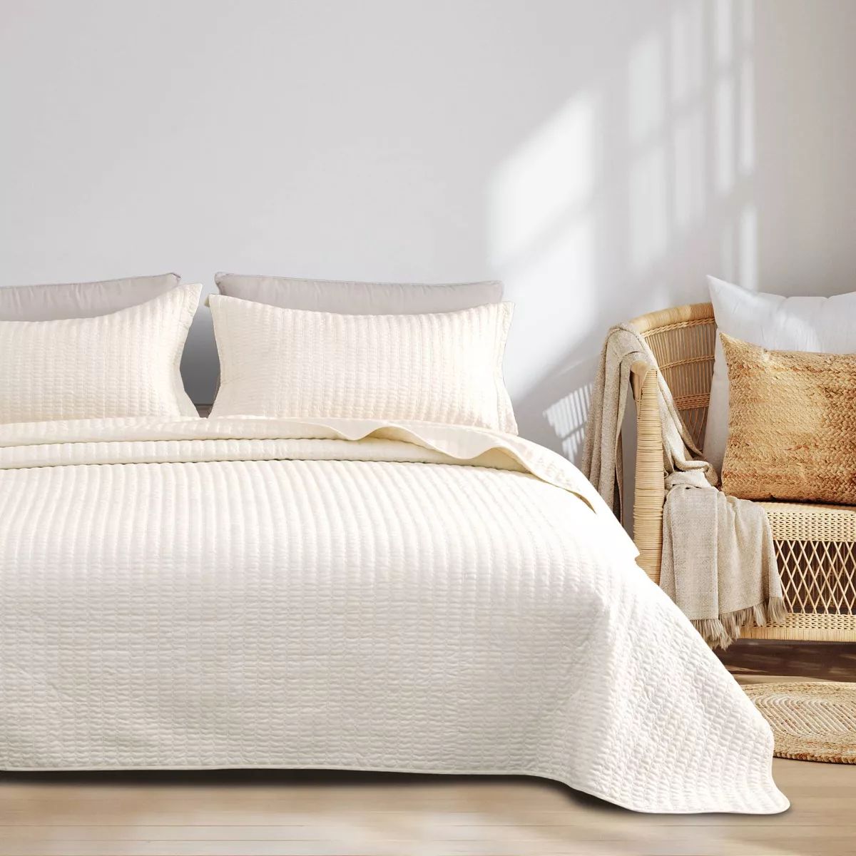 Solid Basketweave Quilt Bedding Set - Isla Jade | Target