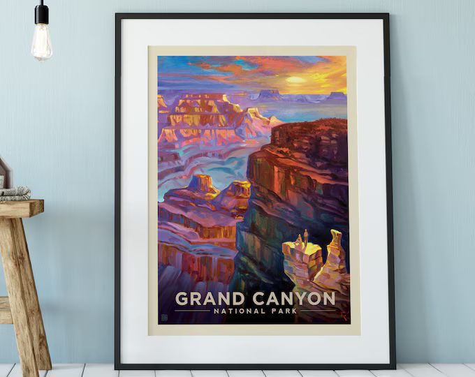 Grand Canyon National Park Vintage Travel Poster by Kenneth Crane and Anderson Design Group | Nation | Etsy (ES)