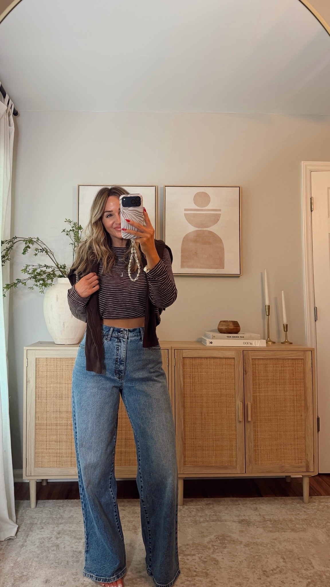 fall basics, but better ☁️ cozy layering sweaters and long sleeves! size S in both. the striped sweater has a relaxed fit. size S in both tops (striped sweater has a relaxed loose fit), size 6 jeans could have done a 4 walmart fashion, fall fashion, fall outfit @Walmart

#LTKootd