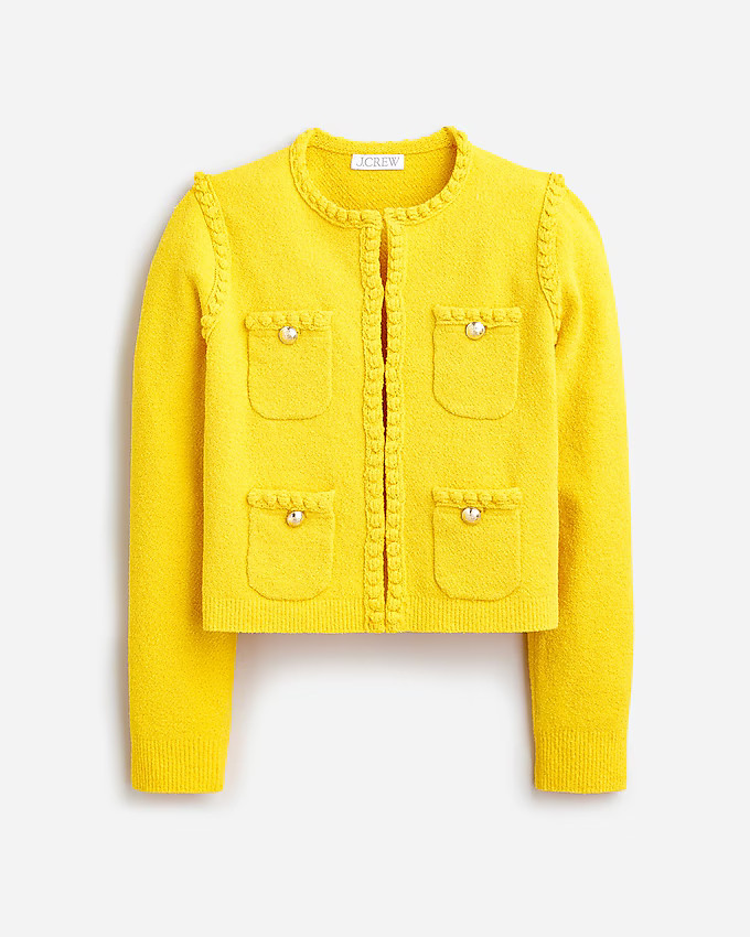 Odette sweater lady jacket in cotton-blend bouclé | J. Crew US