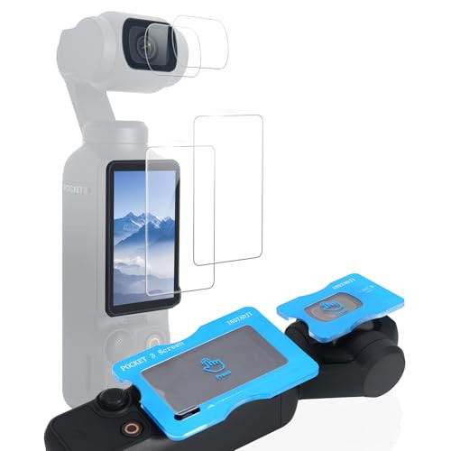 2 Pack Screen Protector for DJI Osmo Pocket 3/Xtra Muse+Lens Protector for Osmo Pocket 3/Xtra Muse Accessories [Auto-Alignment Kit],Anti Reflective HD Tempered Glass for DJI Osmo Pocket 3 Accessories,9H Hardness, Scratch Resistant | Amazon (US)