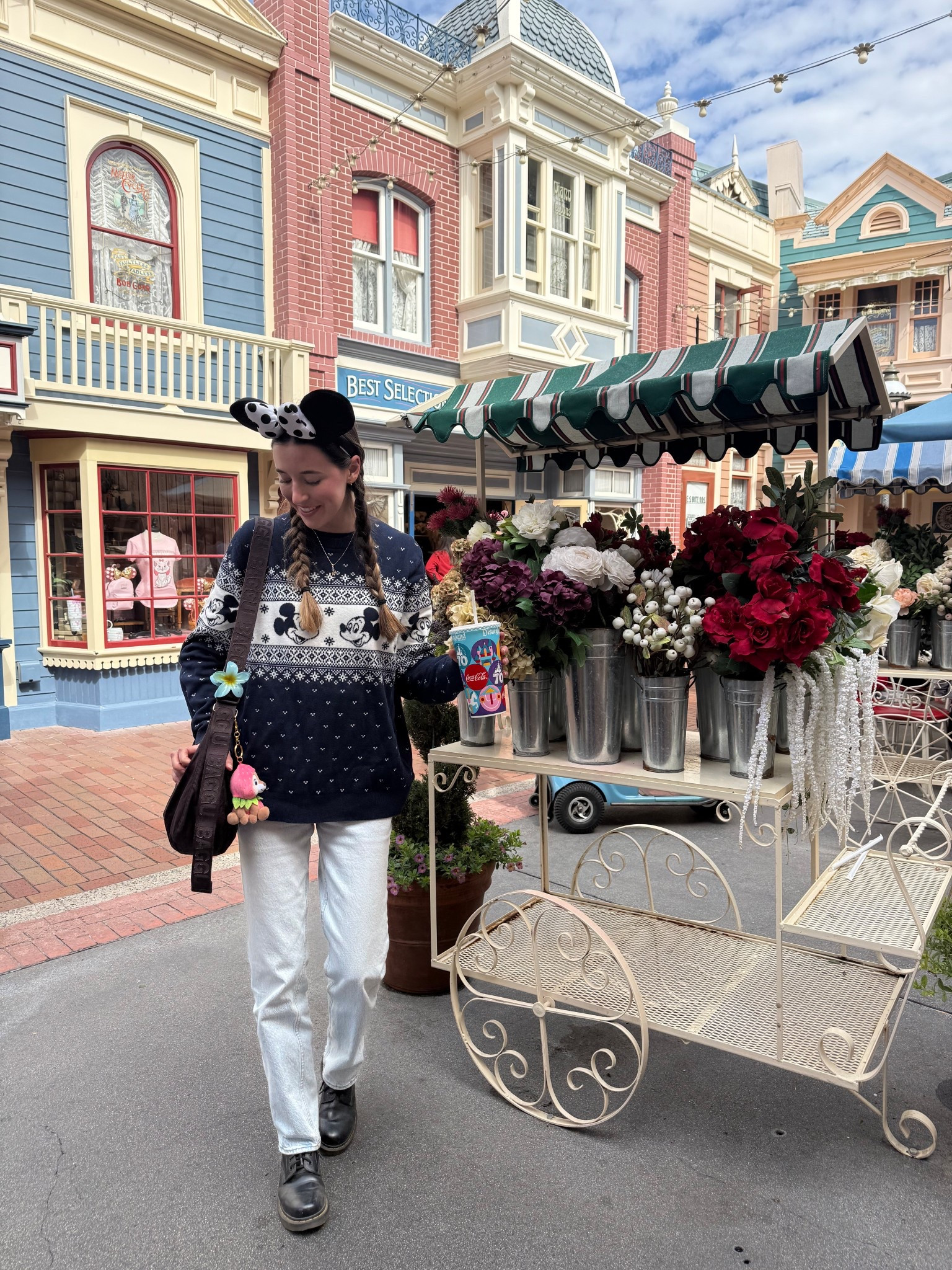 the perfect mickey sweater for a chilly disney day 🐭💙✨ 

the sweater is a size large! 

#LTKootd #LTKdayinmylife #LTKSeasonal