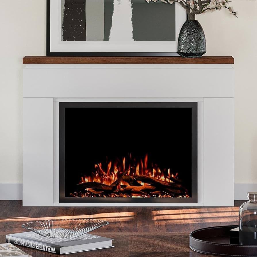 Modern Ember Sabrina Smart Electric Fireplace Mantel Package | 33” Firebox Heater | Sleek Desig... | Amazon (US)