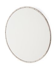 36in Stainless Metal Mirror With Rivets | TJ Maxx