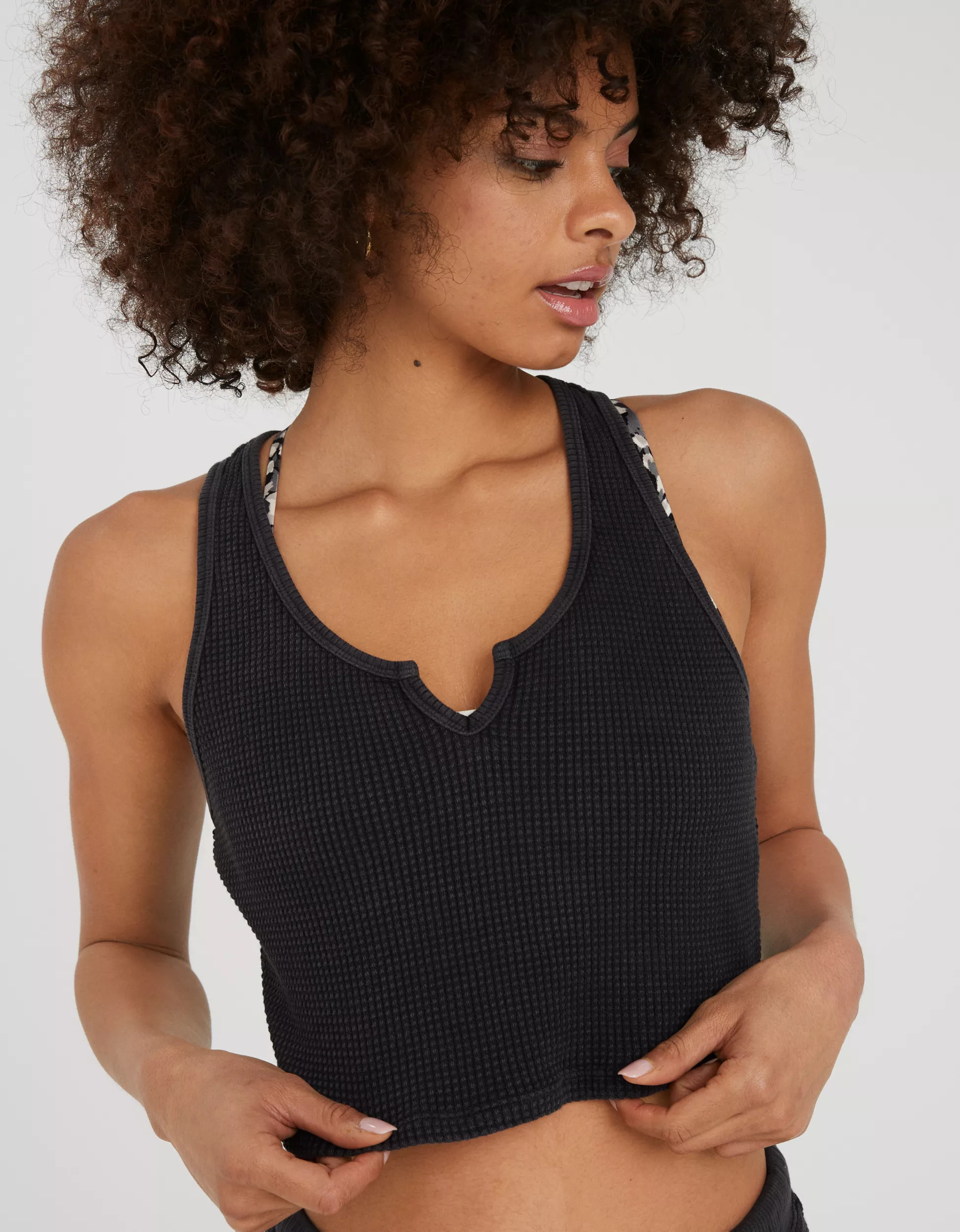 OFFLINE By Aerie WOW! Waffle Cropped Tank | Aerie