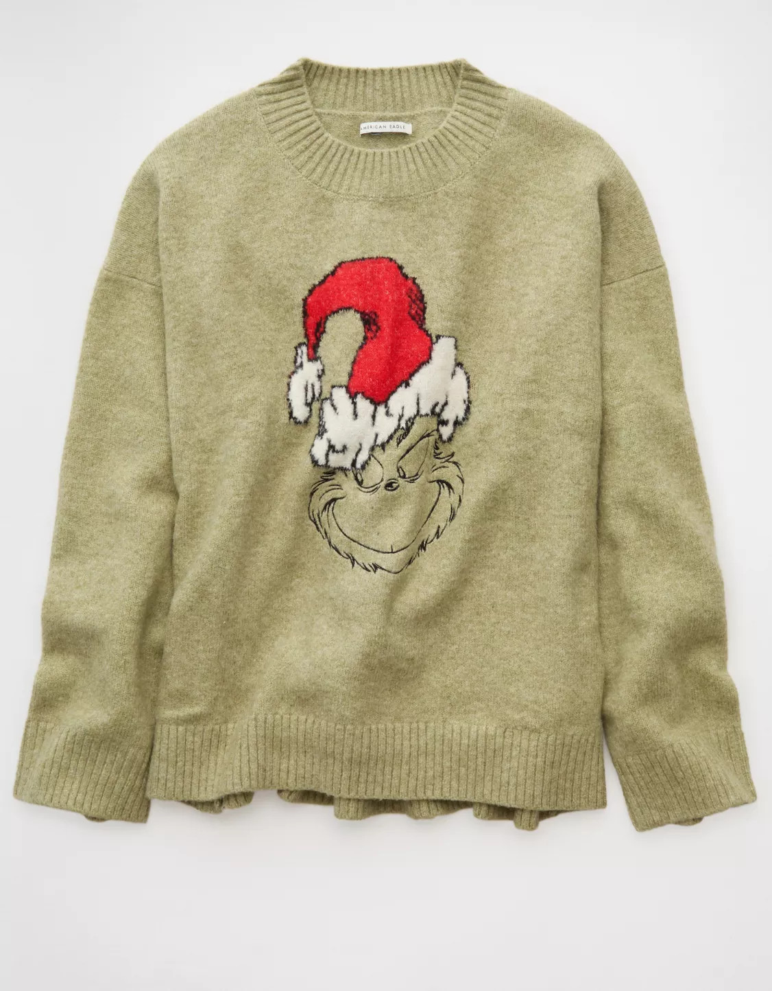 AE Oversized Grinch Graphic Sweater | American Eagle Outfitters (US & CA)