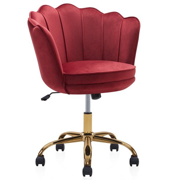 Belleze Kaylee Task Chair with Swivel & Adjustable Height, 300 lb. Capacity, Red - Walmart.com | Walmart (US)