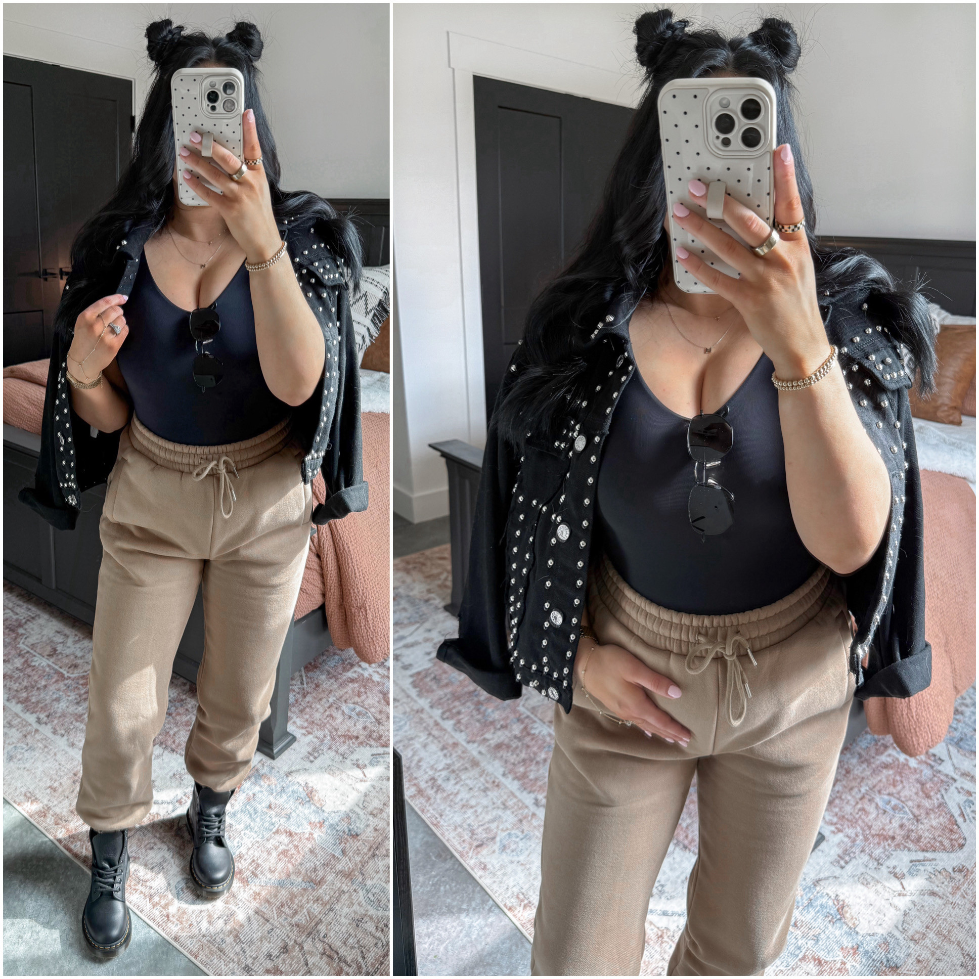Comfy Bump Friendly Outfit 🖤

Bodysuit - medium
Studded Denim Jacket - medium
Sweatpants - small (part of a matching set)

I love this super comfortable yet simple bump friendly outfit! I have this sweatpant set in the burgundy color as well & the quality is 10 out of 10! (They also come in a TON of other colors!) I styled it with this basic black bodysuit (I did size up one for the bump), and layered this studded denim jacket over it. (Also sized up one in this for a more oversized fit.) Finished the look with some all black sunglasses & my classic doc martens for an edgier vibe. 👏🏼

 

 

#LTKootd #LTKPetite #LTKBump