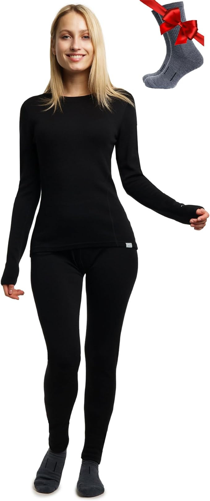 Merino.tech Merino Wool Base Layer Women Set - Heavyweight, Lite, Midweight Merino Thermal Underw... | Amazon (US)