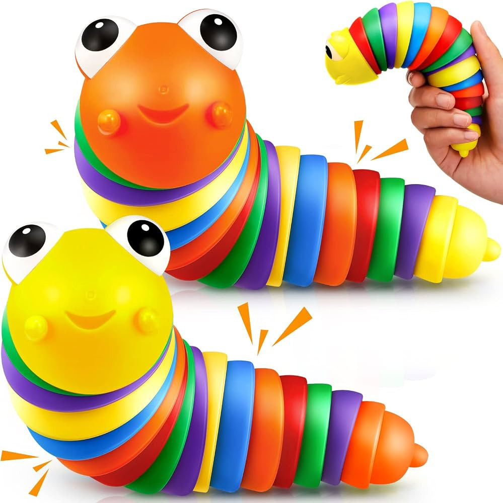 2 Pcs Fidget 3D Sensory Toys Printed Articulated Dolphin Fidget Toy Stim Toy Slug Toys Large Shar... | Amazon (US)