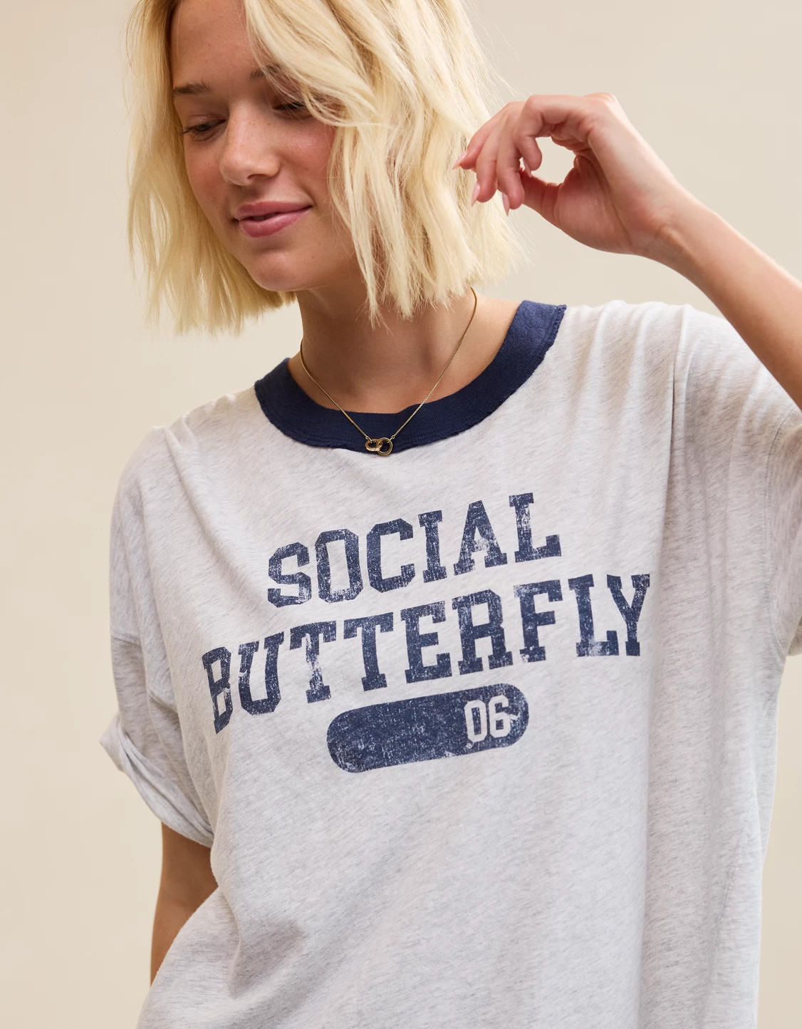 Aerie Oversized Crew Boyfriend T-Shirt | American Eagle Outfitters (US & CA)