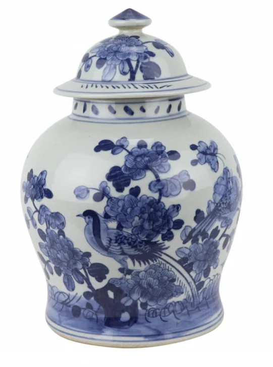 Mid Size Bird / Floral Jar | The Enchanted Home