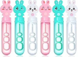 24 Pack Bunny Bubble Wands Easter Basket Stuffers, Bubble Wand Bulk Easter Toys Easter Gifts for ... | Amazon (US)