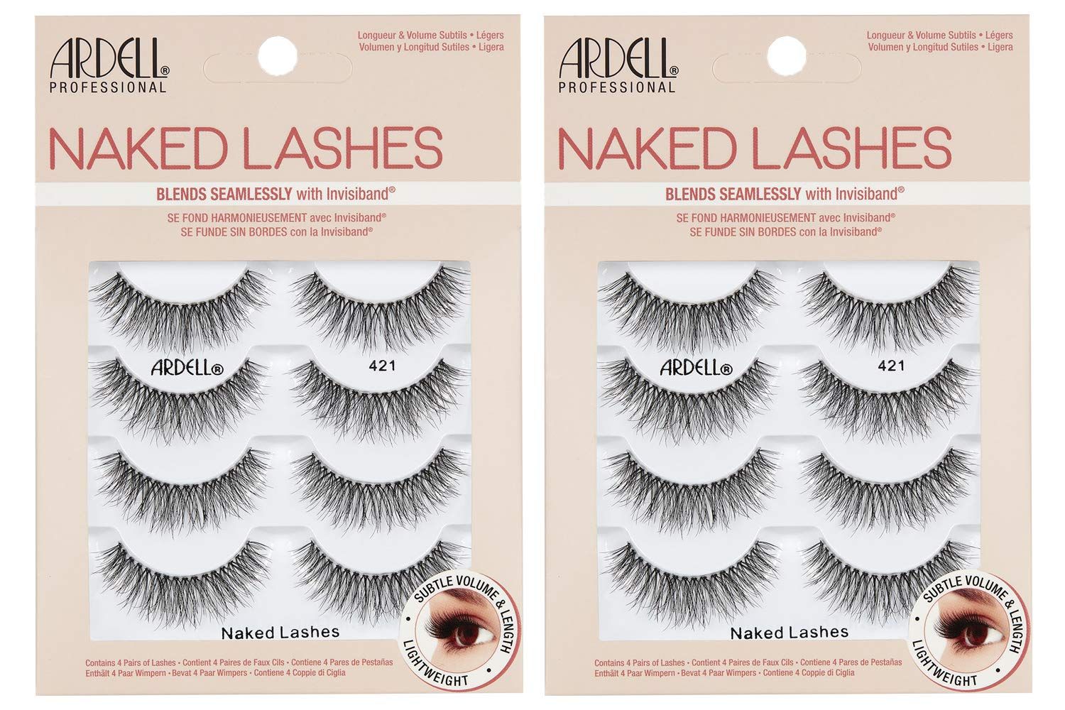 Ardell Strip Lashes Naked Lashes #421, 4 Pairs x 2-Pack | Amazon (US)