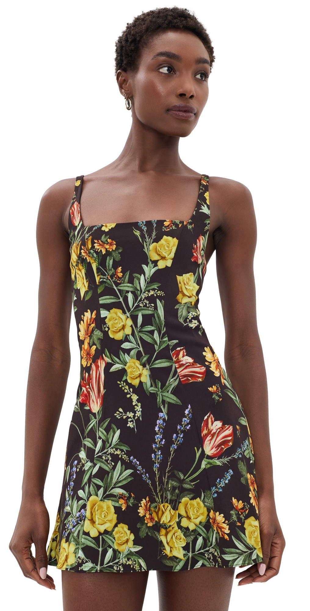 ALICE + OLIVIA Julia Mini Dress Desert Springs Black 6 | Shopbop