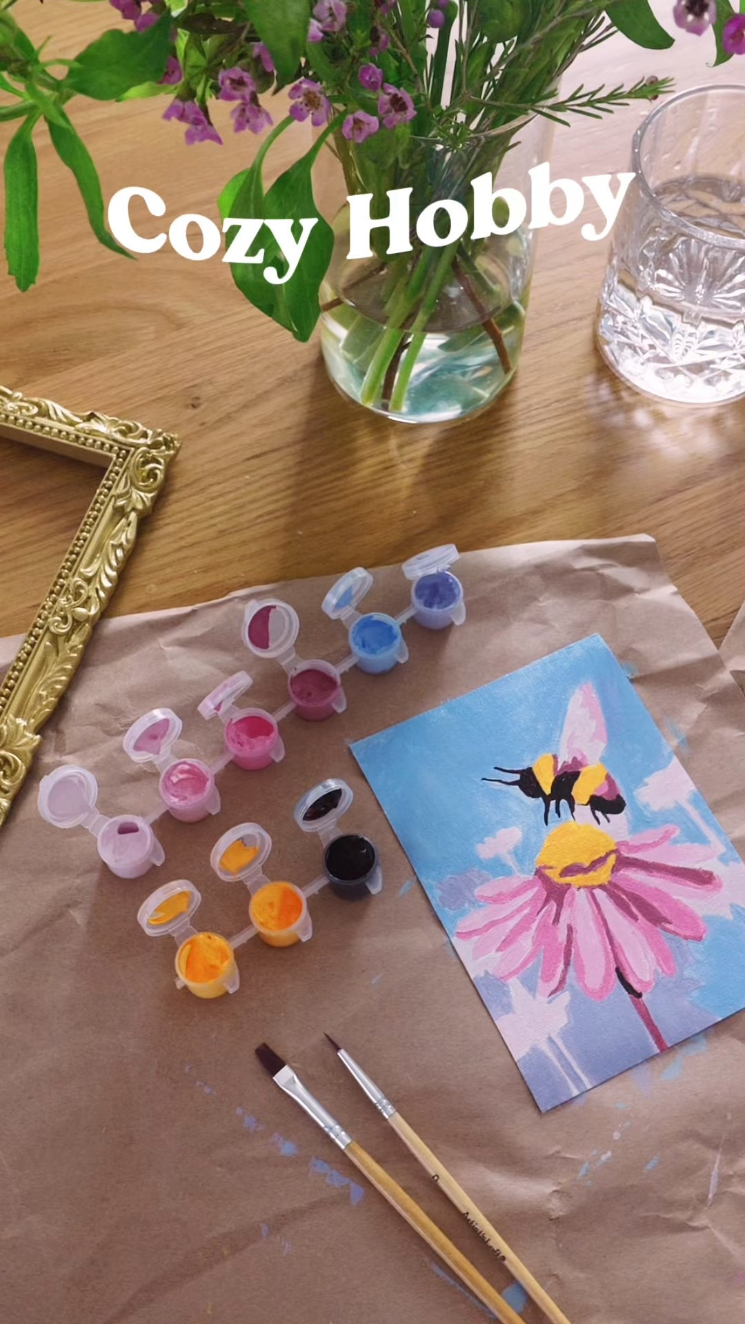 The coziest hobby - a paint by numbers kit! 