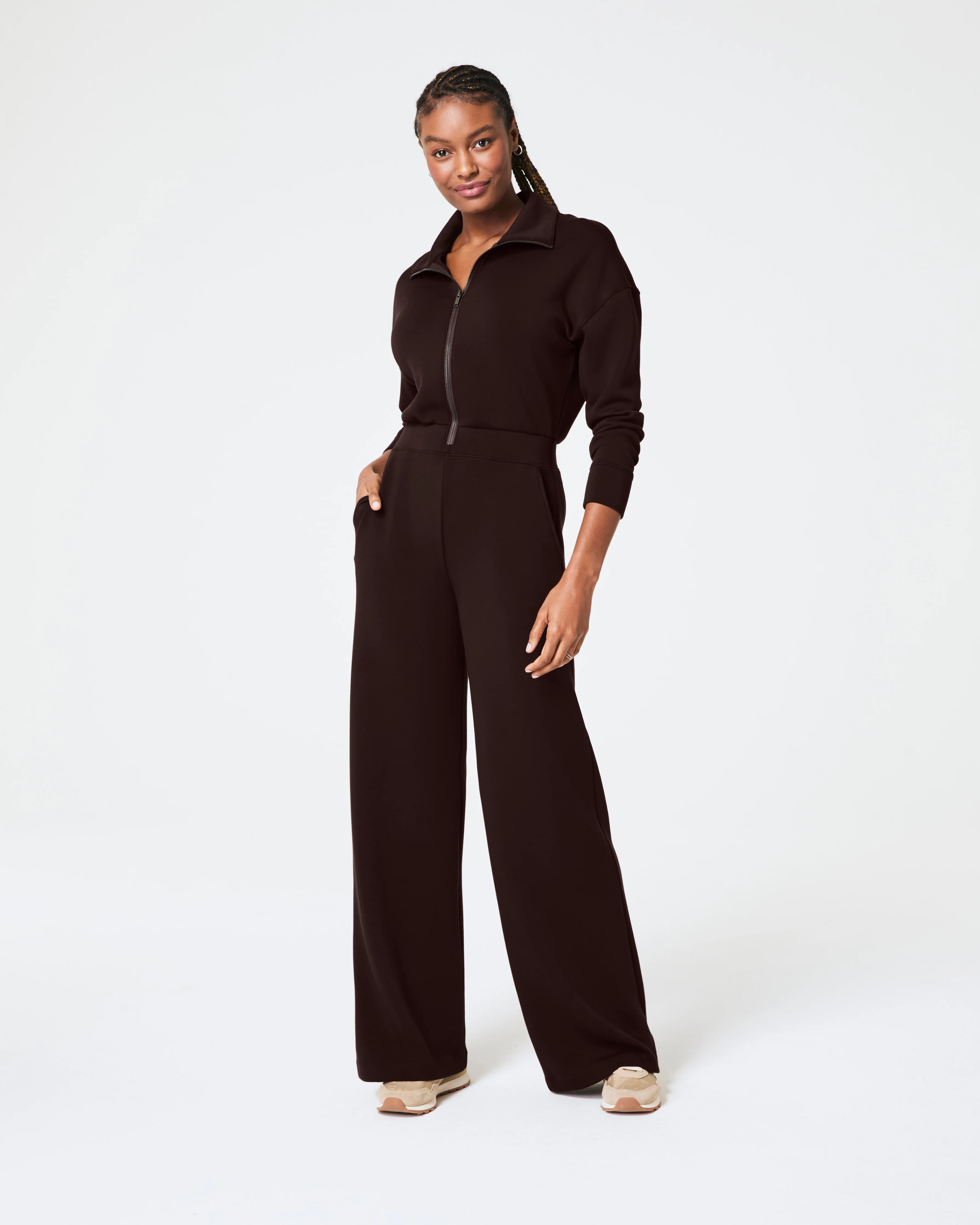 SPANX® AirEssentials Long Sleeve Wide Leg Jumpsuit | Spanx