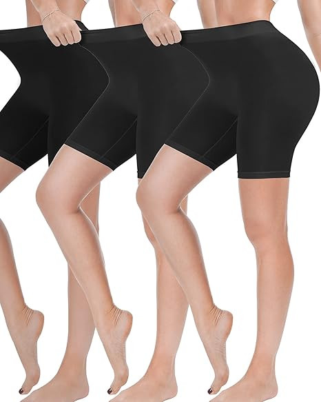 Reamphy 3 Pack Slip Shorts for Women Under Dress,Comfortable Smooth Yoga Shorts,Workout Biker Sho... | Amazon (US)