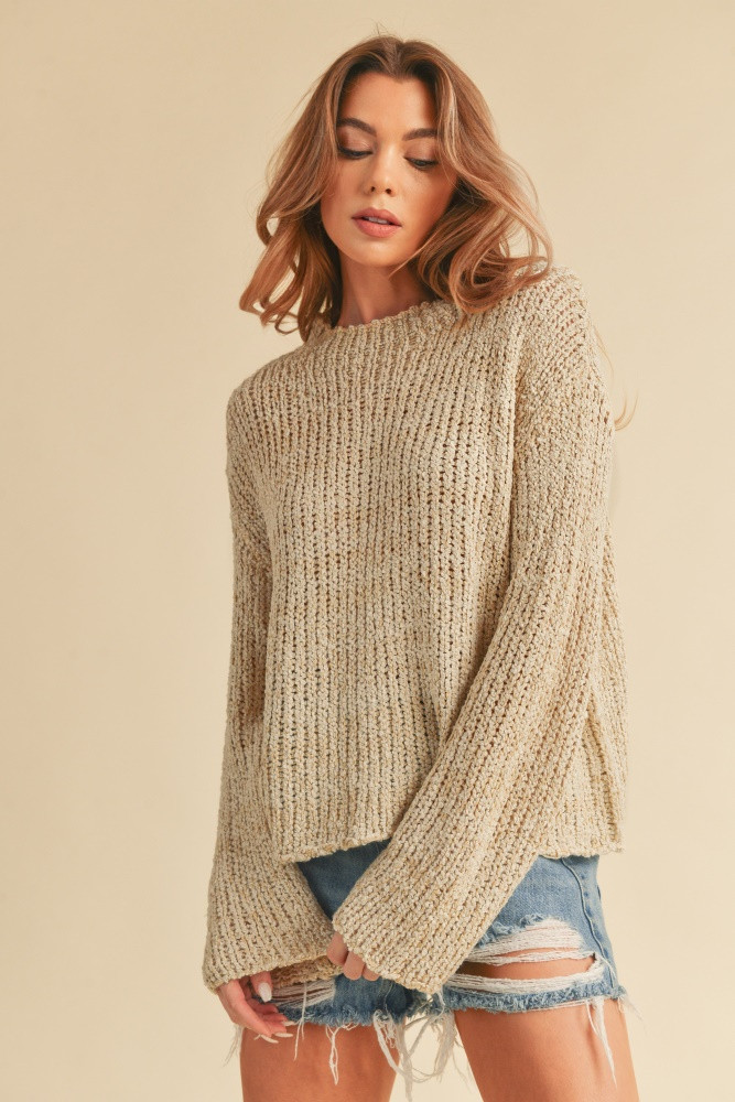 Oat Cable Knit Sweater | PinkBlush Maternity