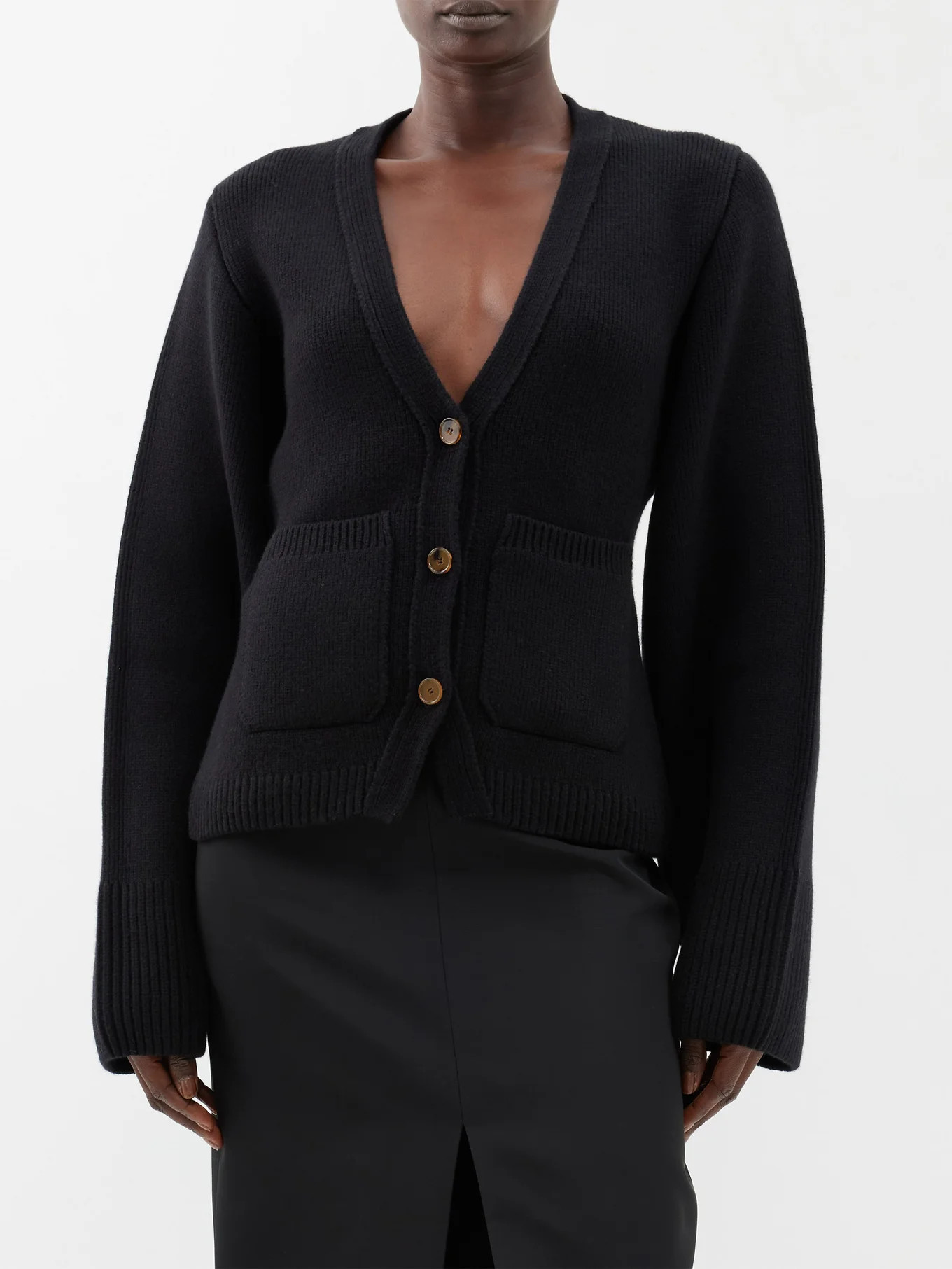 Scarlet flared-sleeve cashmere-blend cardigan | Matches (UK)