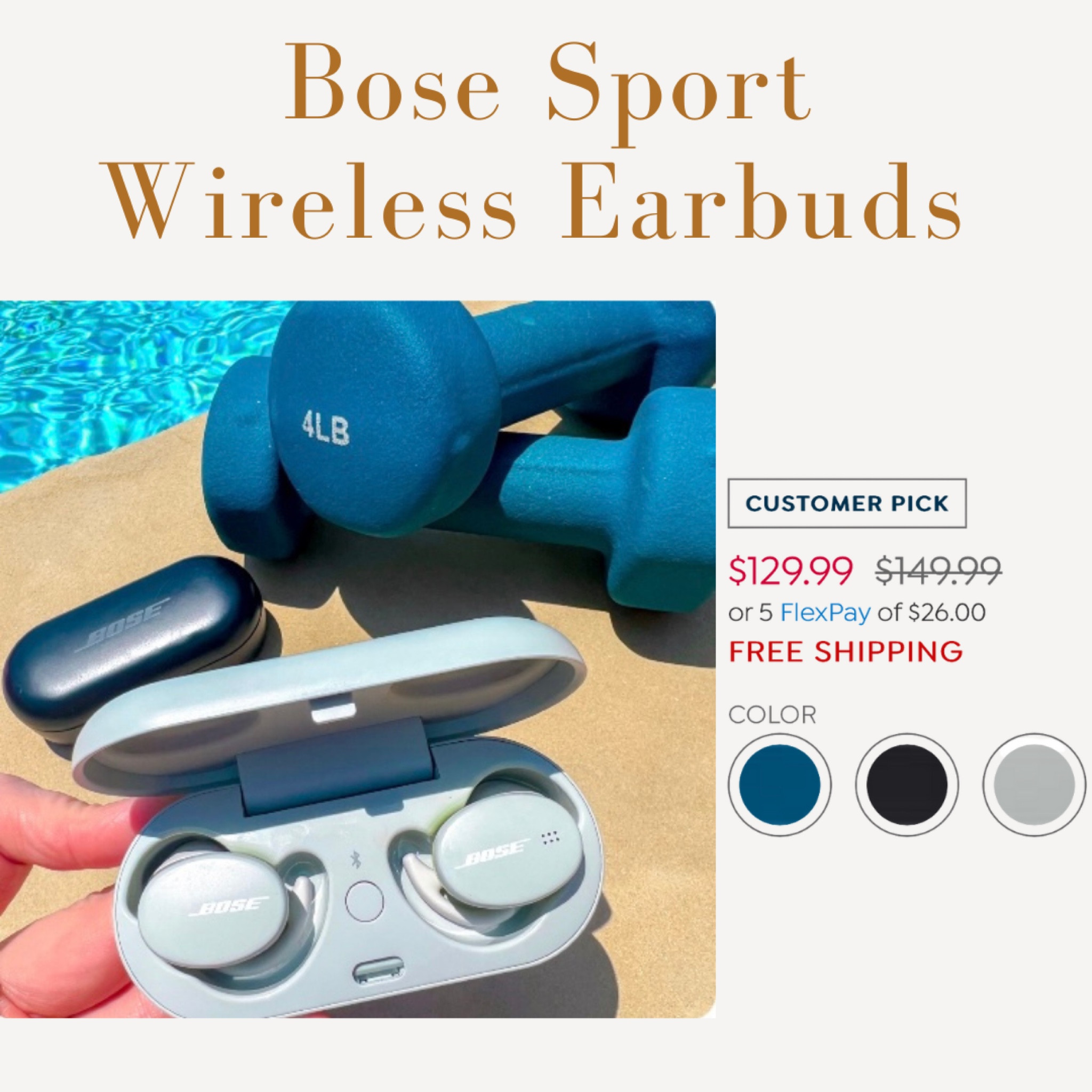 My absolute favorite earbuds.  The hubs and I wear these every day when working out.  Great sound, and they do not budge.  Easy to pair with the iPhone, too.  New customer code HSN2022 for $20 off $40.  #hsninfluencer #ad

#LTKsalealert #LTKfit #LTKGiftGuide