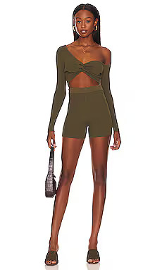 ALL THE WAYS Camille Twist Short Set in Olive Green from Revolve.com | Revolve Clothing (Global)