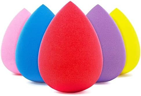 BEAKEY 5 Pcs Makeup Sponge Set Blender Beauty Foundation Blending Sponge, Flawless for Liquid, Cr... | Amazon (US)