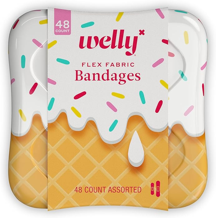 Welly Bandages | Adhesive Flexible Fabric Bravery Badges | Assorted Shapes for Minor Cuts, Scrape... | Amazon (US)