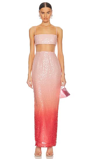 Talia Dress in Blush Red Ombre | Revolve Clothing (Global)