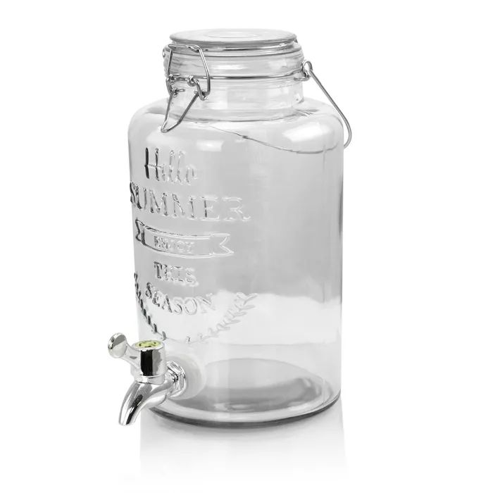 Gibson Home Bayfront Summer 2.5 Liter Mason Jar Glass Beverage Dispenser | Target