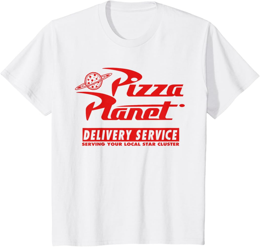 Disney PIXAR Toy Story Pizza Planet Delivery Service White T-Shirt | Amazon (US)