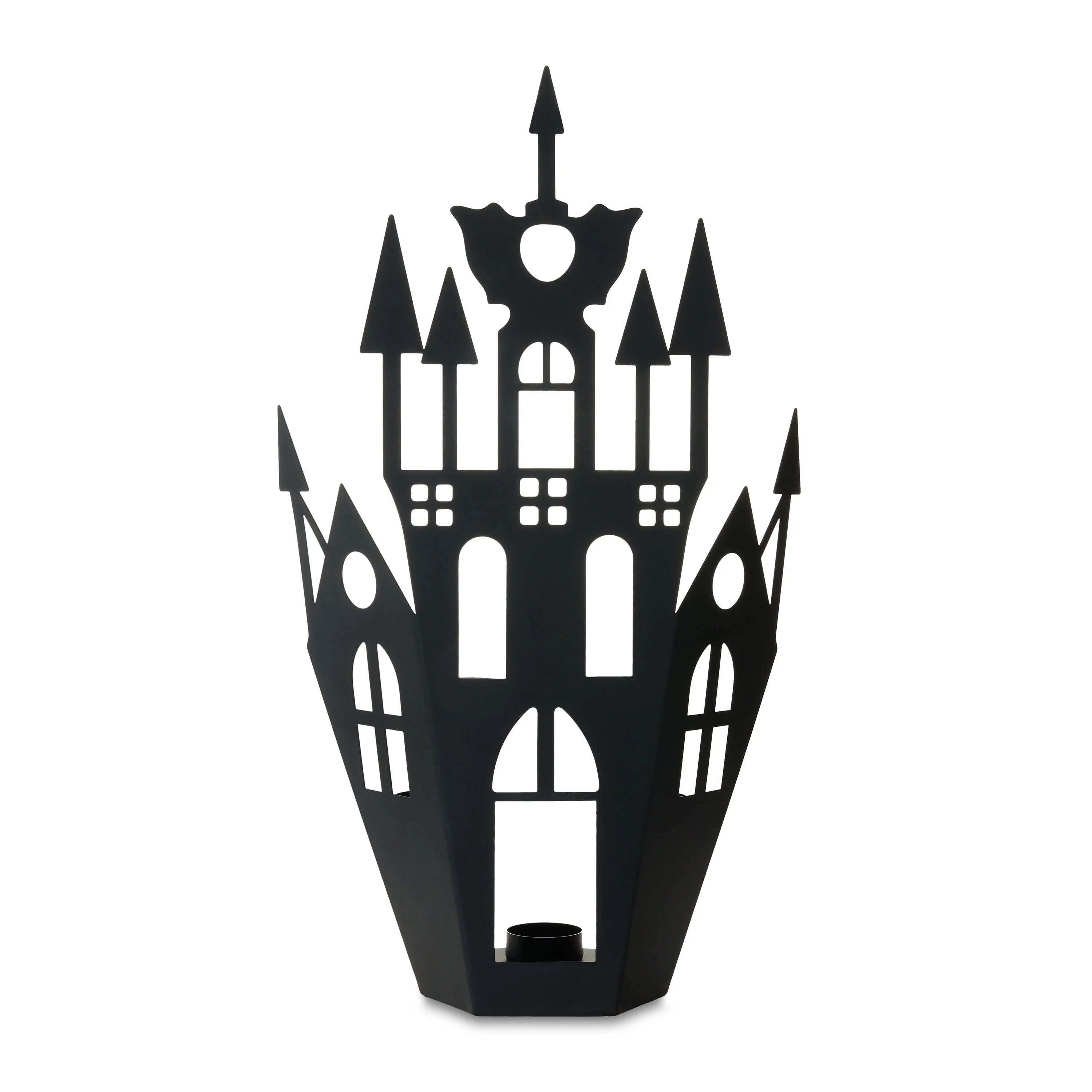 Halloween Black Metal Haunted House Tealight Candle Holder, 19.2", by Way To Celebrate - Walmart.... | Walmart (US)
