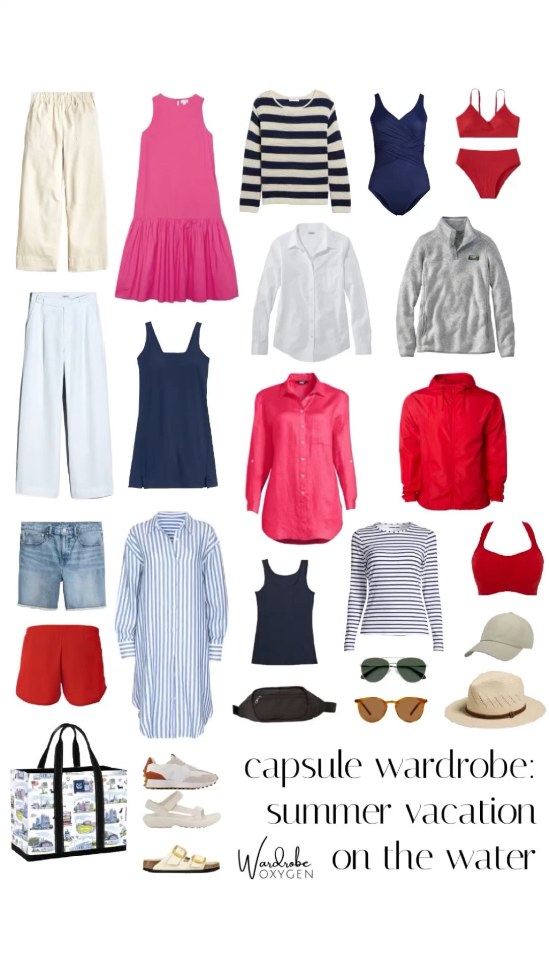 Inspired by my own summer waterfront vacation, a travel capsule wardrobe that creates 30 different looks from beach to restaurant, bar to bayside. Everything is available at least to XXL with many available in misses and plus sizes. See more at wardrobeoxygen.com

#LTKPlusSize #LTKMidsize #LTKTravel