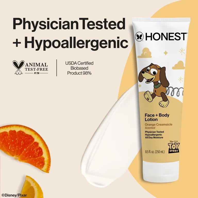 The Honest Company Disney Pixar's Toy Story Face and Body Lotion in Orange Creamsicle, 8.5 fl oz ... | Walmart (US)