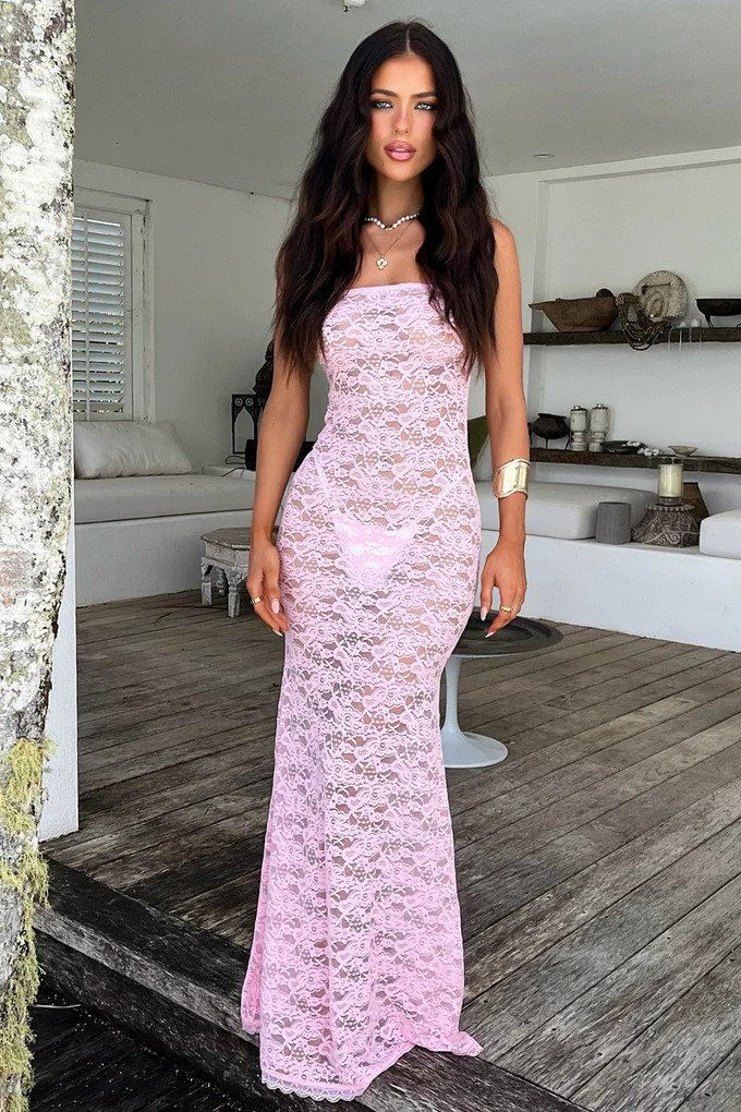 Veradi Maxi Dress - Baby Pink | Thats So Fetch (US)