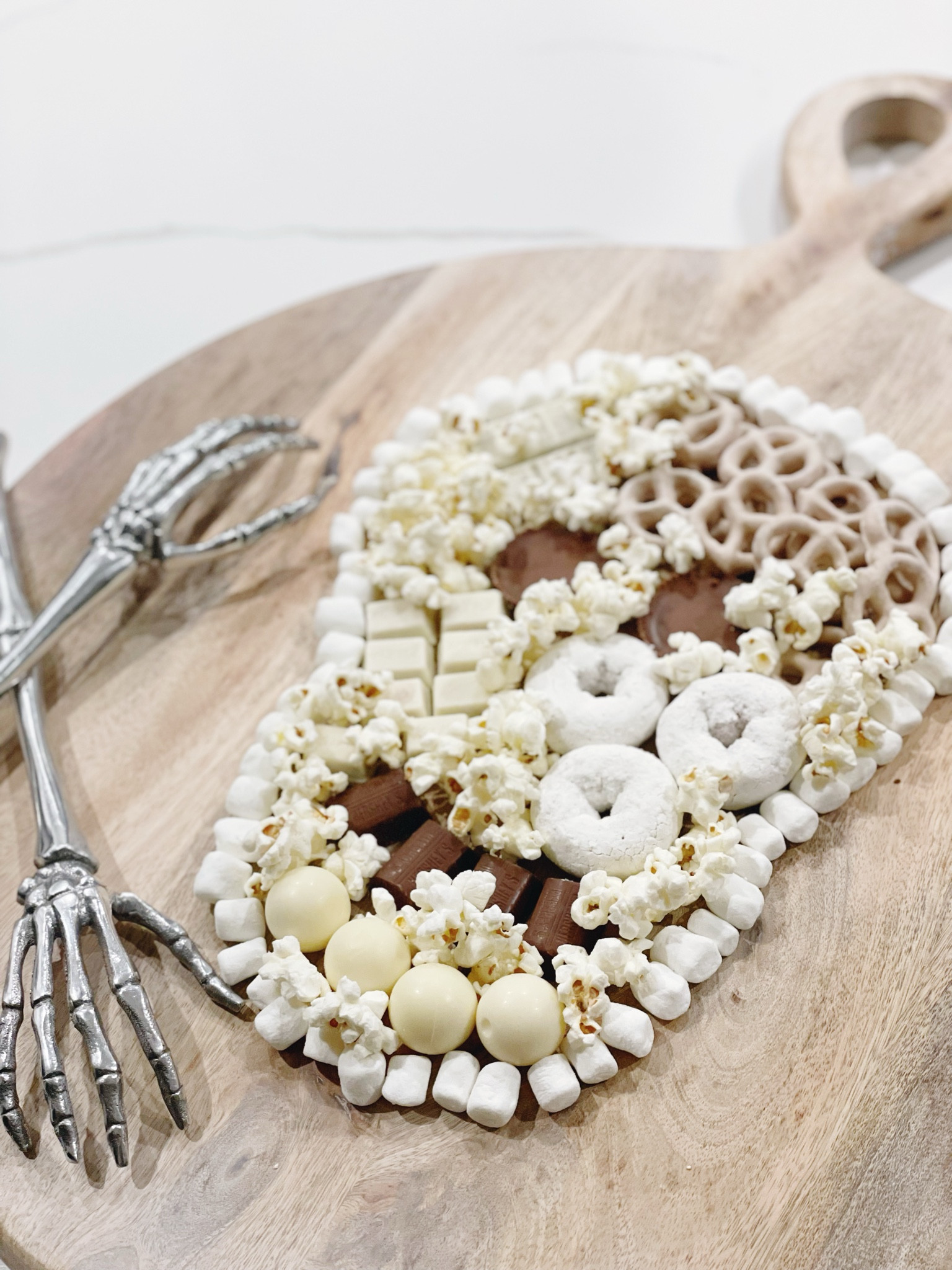 Large serving boards for Halloween parties, large charcuterie board, large food display, large round wood serving board, skeleton hands

#LTKParties #LTKHome #LTKStyleTip