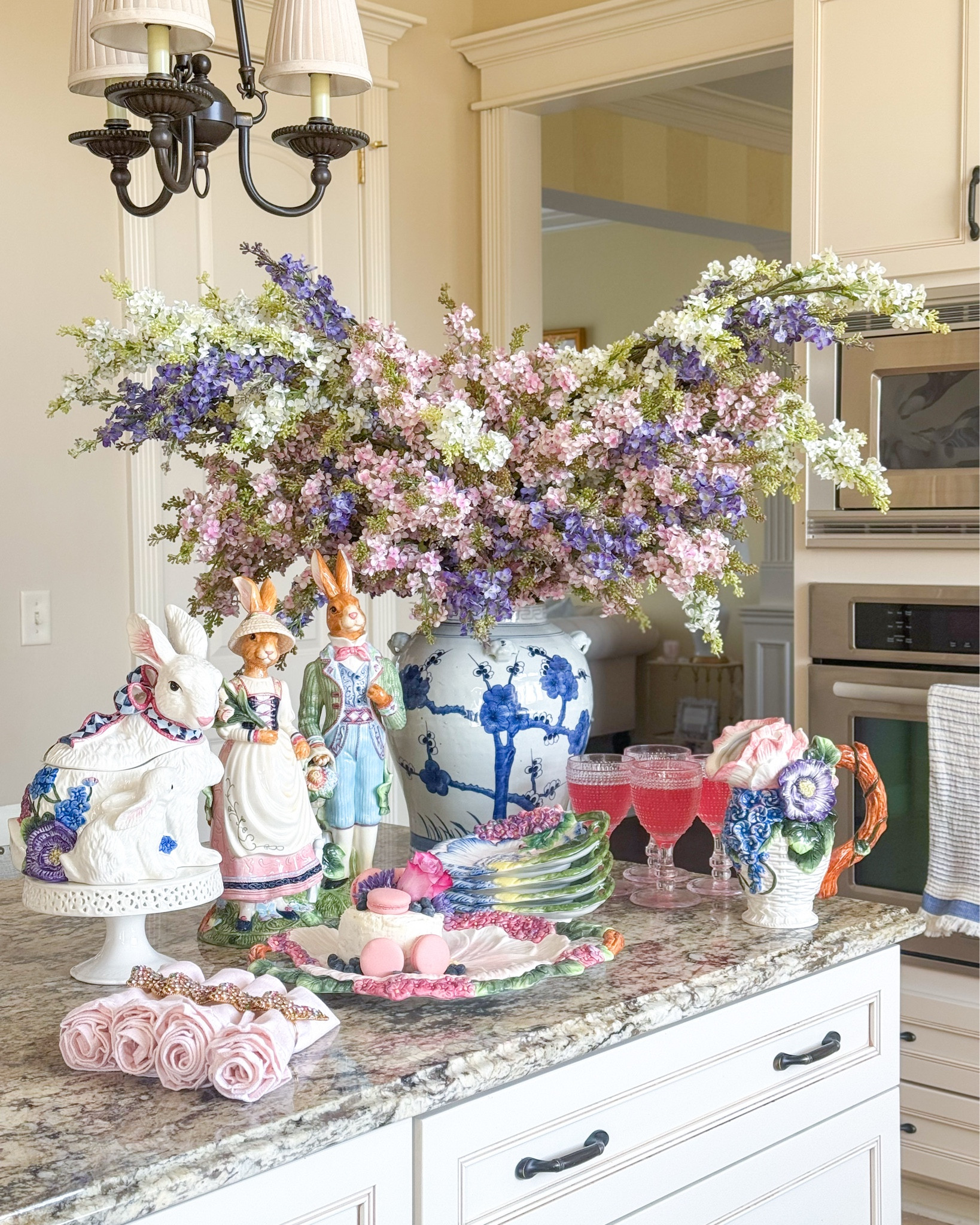 Shop my girly Easter brunch setup! 
Featuring the prettiest Jardin collection from Fitz and Floyd! (gifted) (ad)

Easter table, Easter figurines, bunny figurine, bunny cookie jar, floral pitcher, Easter entertaining ideas, floral plates, floral serving platter, butterfly napkin rings, pink napkins, cherry blossoms, white blossoms, faux flowers, ginger jar, chinoiserie, Easter centerpiece, spring centerpiece, spring entertainingg

#LTKParties #LTKSeasonal #LTKHome