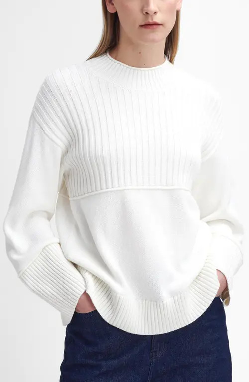 Barbour Andi Knitted Jumper Sweater in Ecru Beige at Nordstrom, Size 6 Us | Nordstrom