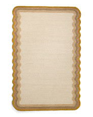 5x7 Wool Scalloped Rug | TJ Maxx