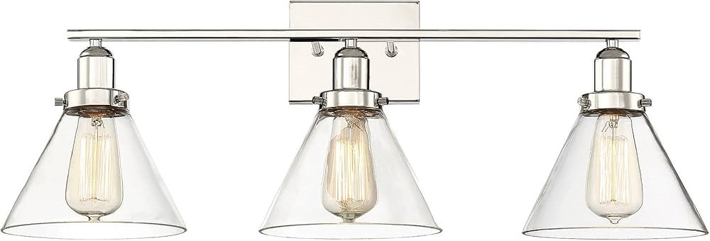 Savoy House 8-9130-3-109 Drake 3-Light Bath Bar in Polished Nickel | Amazon (US)