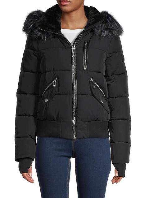 NOIZE Vic ​Faux Fur-Trim Puffer Jacket on SALE | Saks OFF 5TH | Saks Fifth Avenue OFF 5TH